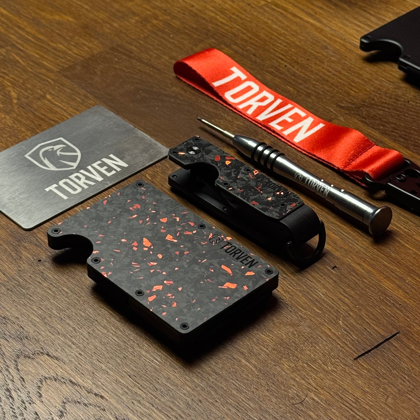 ZESTAW TORVEN RED CARBON