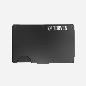 Portfel RFID Torven Blackout – czarny minimalistyczny portfel