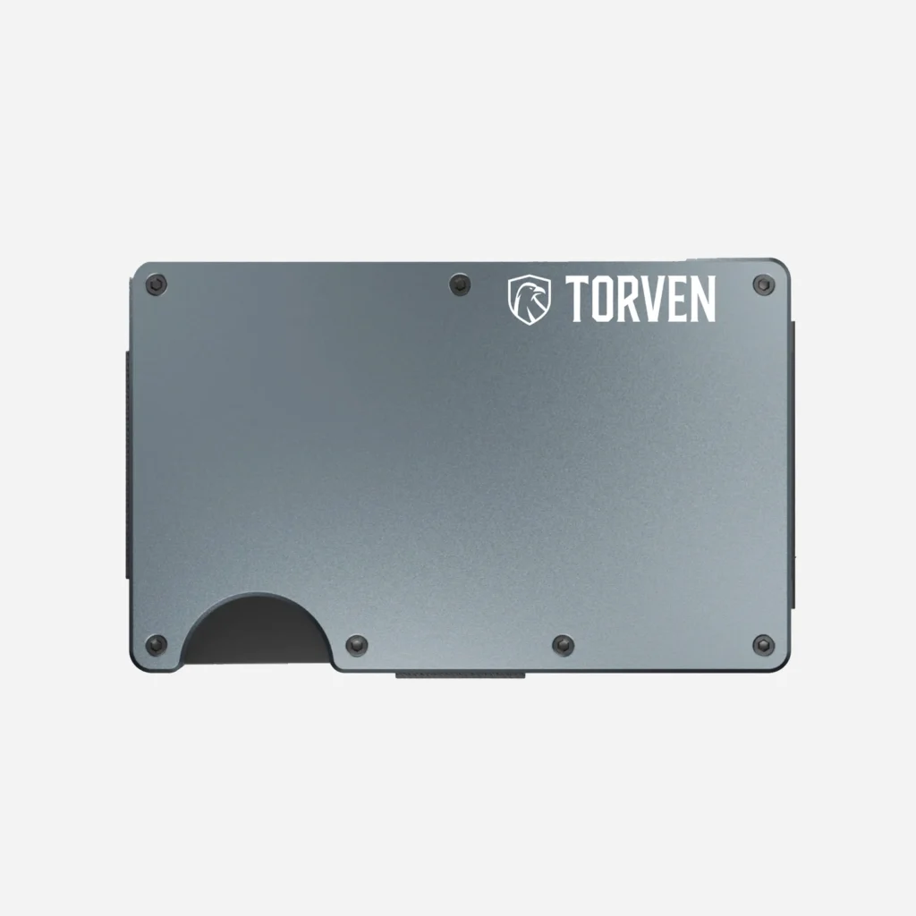Portfel RFID Torven Graphite – grafitowy minimalistyczny portfel