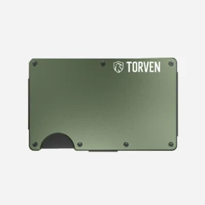 Portfel RFID Torven Hunter – zielony minimalistyczny portfel