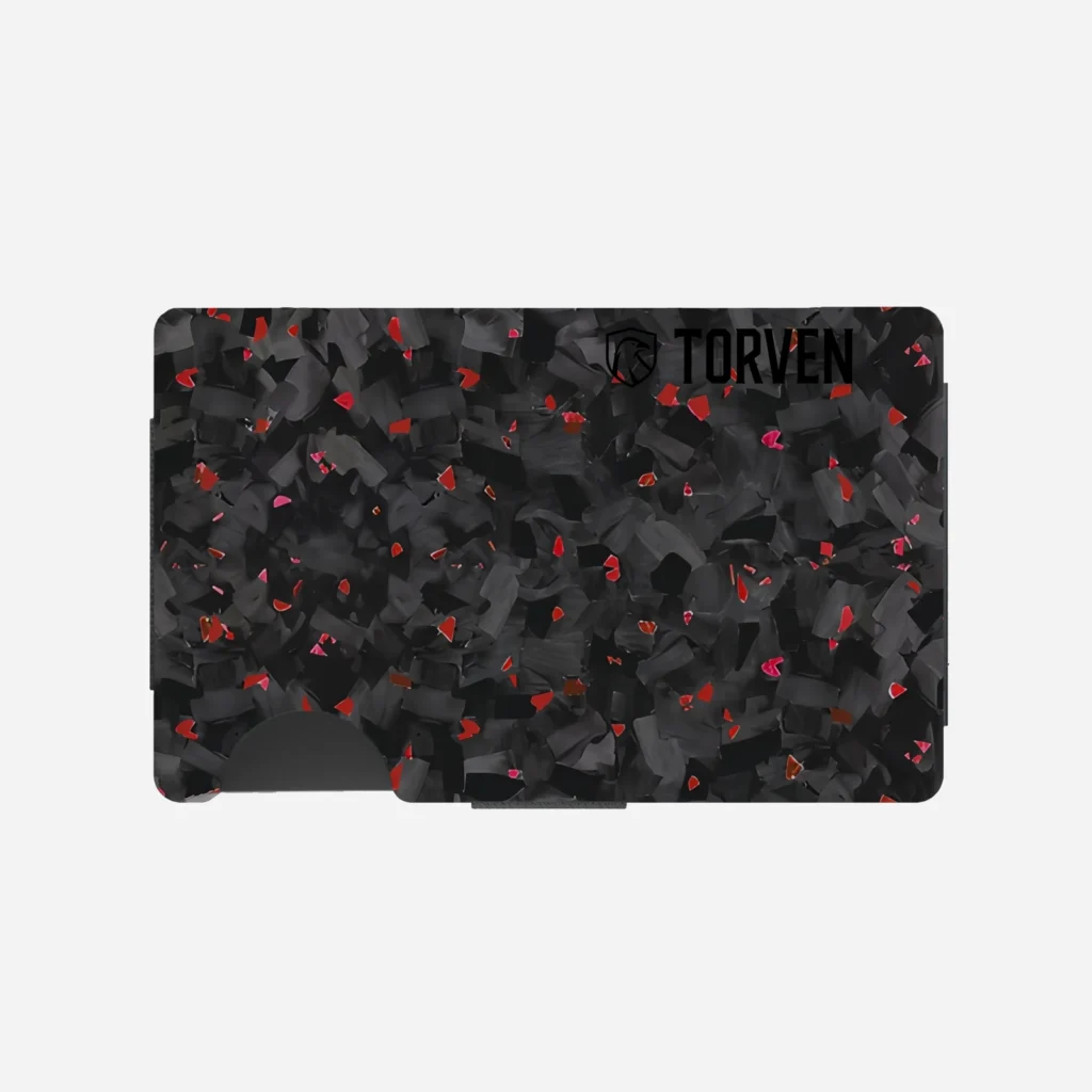 Portfel RFID Torven Red Carbon – czerwony portfel w stylu carbon