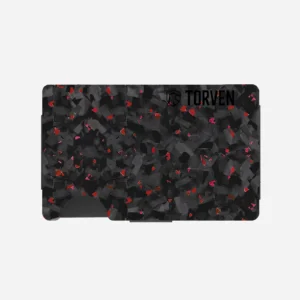 Portfel RFID Torven Red Carbon – czerwony portfel w stylu carbon